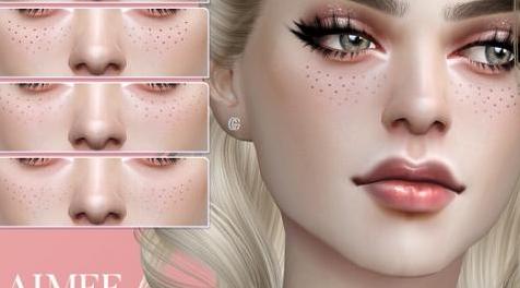 模拟人生4MOD Aimee Doll Freckles N14 雀斑