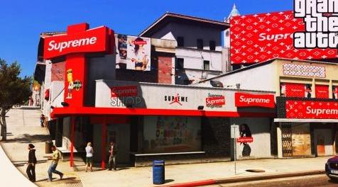 侠盗猎车手5「GTA5」Mod: SUPREME x LOUIS VUITTON SHOP (+ Bape)