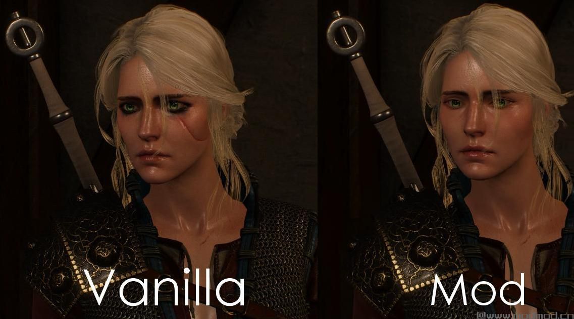 巫师3：狂猎MOD Ciri——没有疤痕没有化妆