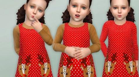 模拟人生4MOD Toddler Deer Dress 童装