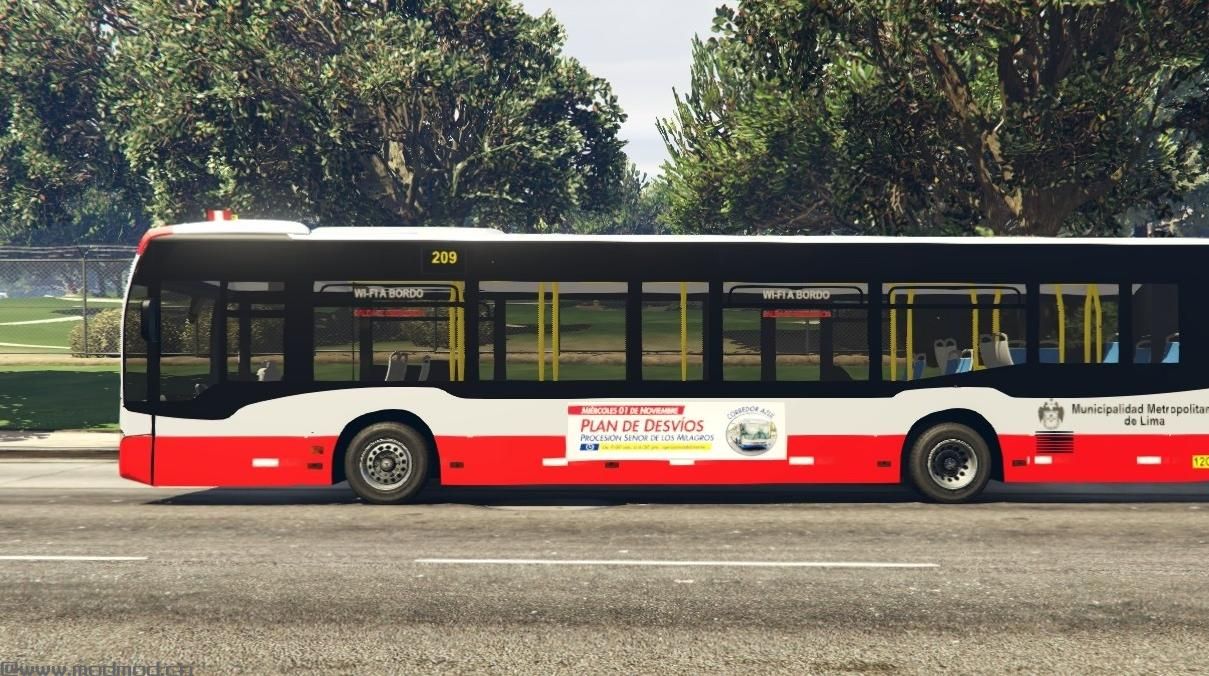侠盗猎车手5「GTA5」Mod: Peru Bus Corredor Javier Prado 209