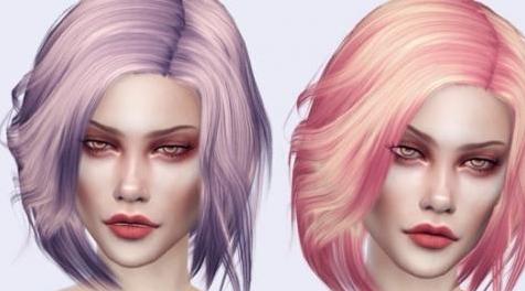 模拟人生4MOD Stealthic Vapor Hair female Recolor 发型