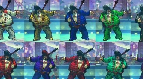 终极街霸4MOD Rufus Fat Elvis 10 color pack