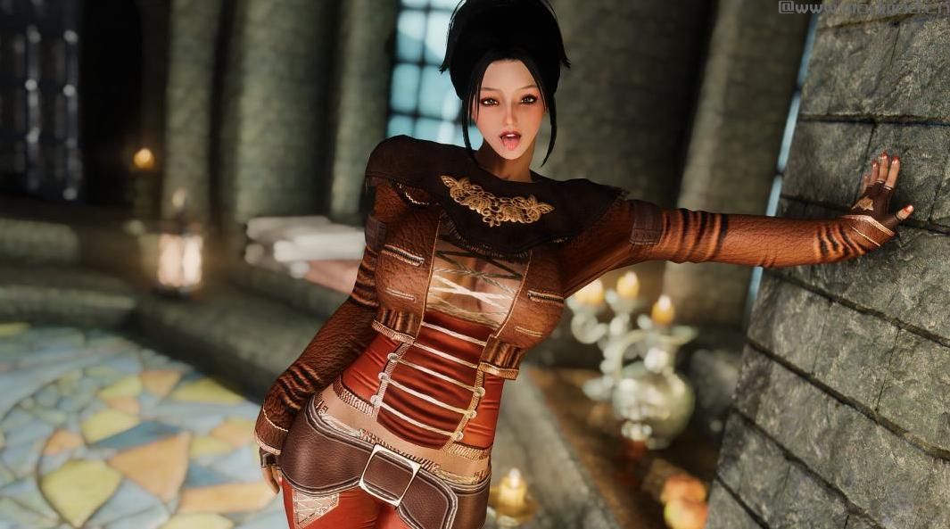 Ov Leather Armor - CBBE BodySlide (Physics)