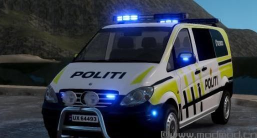 梅赛德斯Vito2014 双色 挪威警车