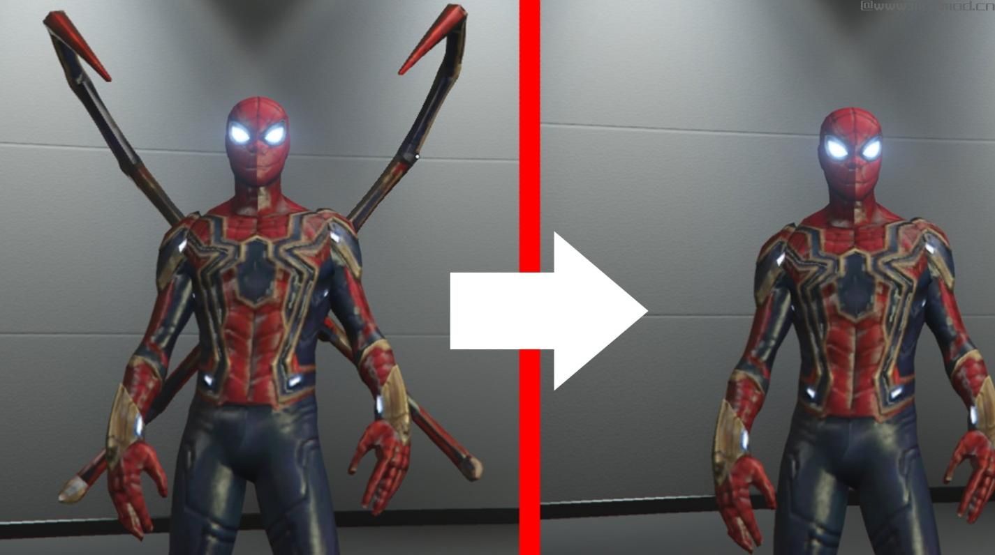侠盗猎车手5「GTA5」Mod:  Iron Spider Infinity War [Fully Emissive Update]