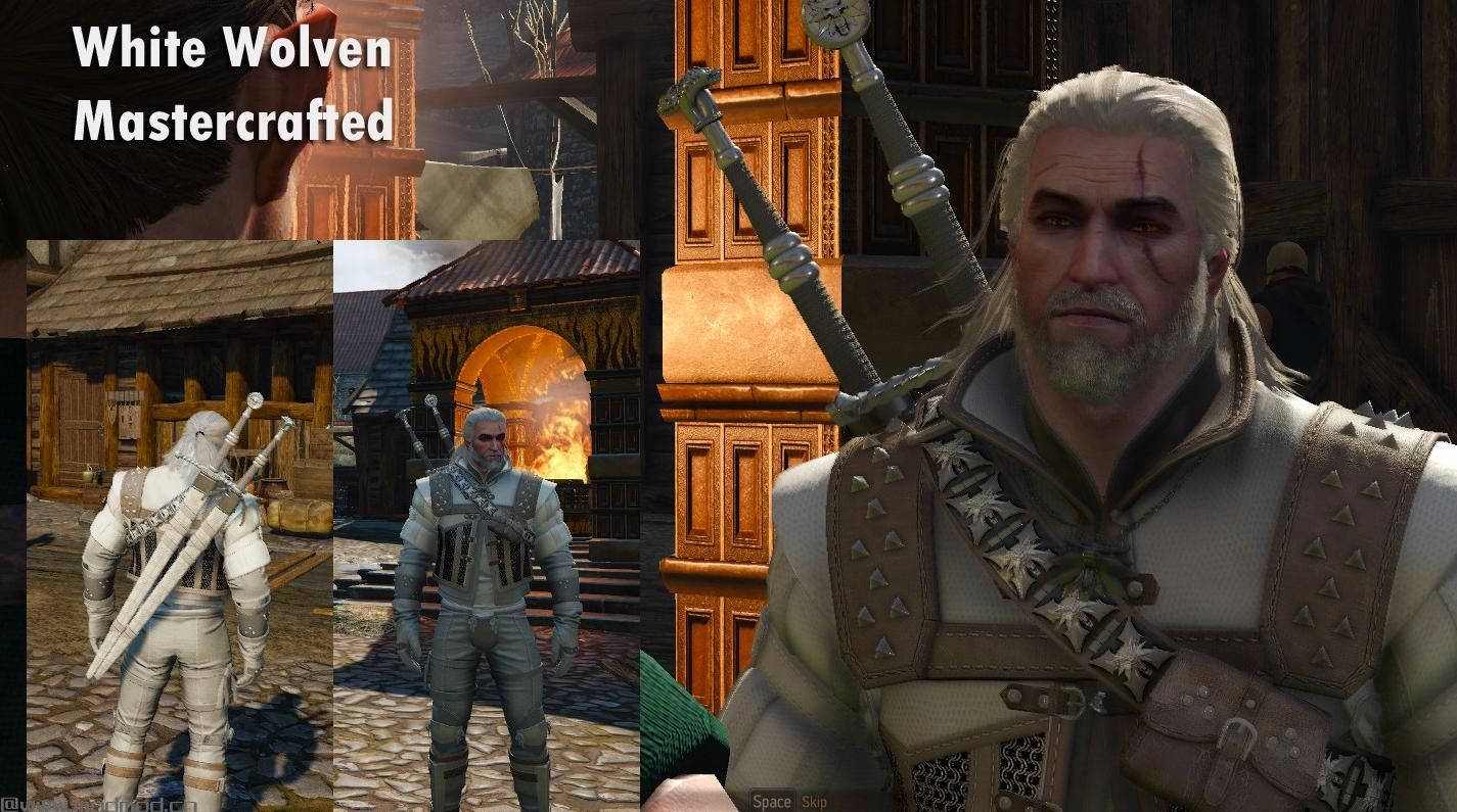 巫师3：狂猎MOD 白色的Wolven套装（狼套）