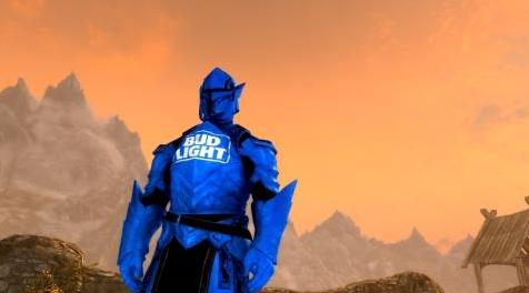 上古卷轴5：重置版MOD Bud Light Armor Set  - 一个Reddit请求。