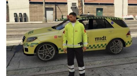侠盗猎车手5「GTA5」Mod: Danish Paramedic Uniform [Replace] FiveM and OpenIV files.