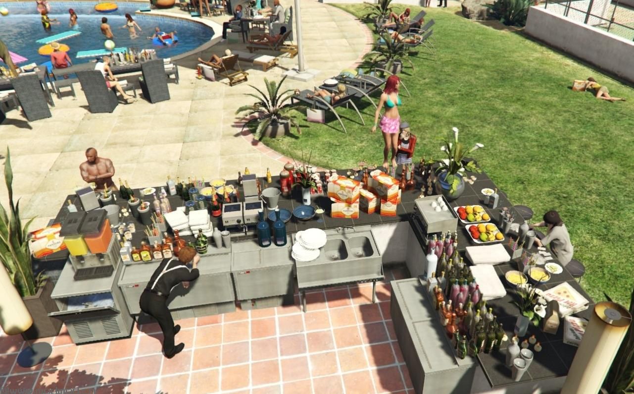 侠盗猎车手5「GTA5」Mod: 泳池派对不同的动画