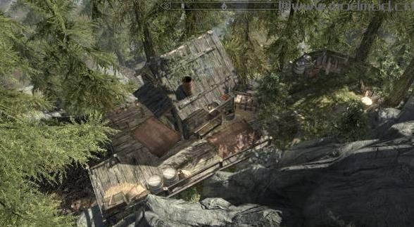 上古卷轴5：天际MOD Refuge Skogvaktare (崖边隐秘小屋~猎人风格的初心者专用小屋)