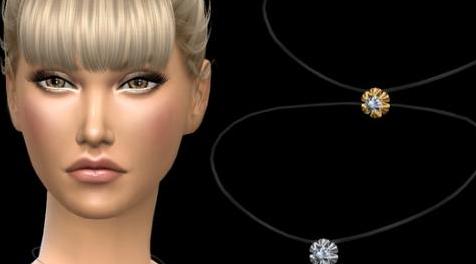 模拟人生4MOD NataliS_6 Prong diamond pendant necklace 钻石吊坠项链