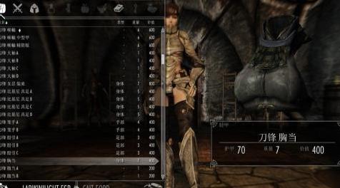 上古卷轴5：天际MOD 汉化  传奇装备-比基尼 Legendary Armor - Bikini