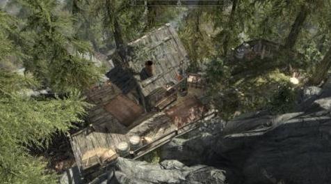 上古卷轴5：天际MOD Refuge Skogvaktare (崖边隐秘小屋~猎人风格的初心者专用小屋)