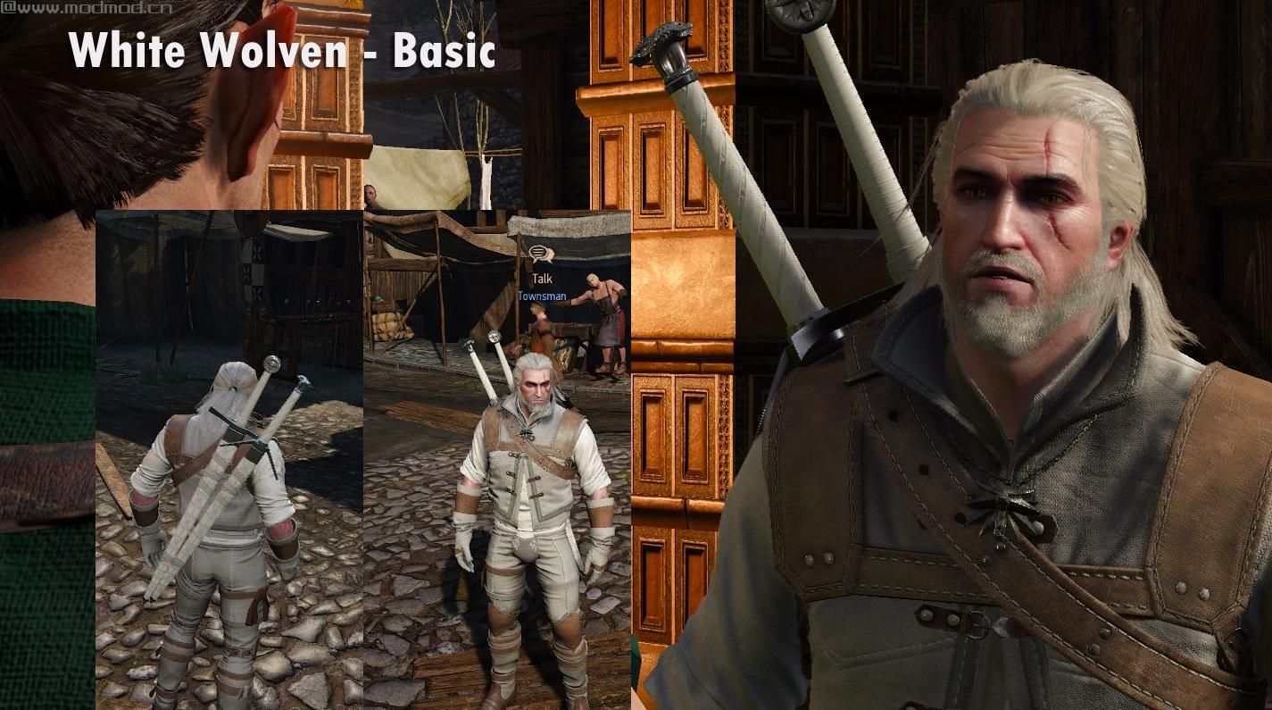 巫师3：狂猎MOD 白色的Wolven套装（狼套）