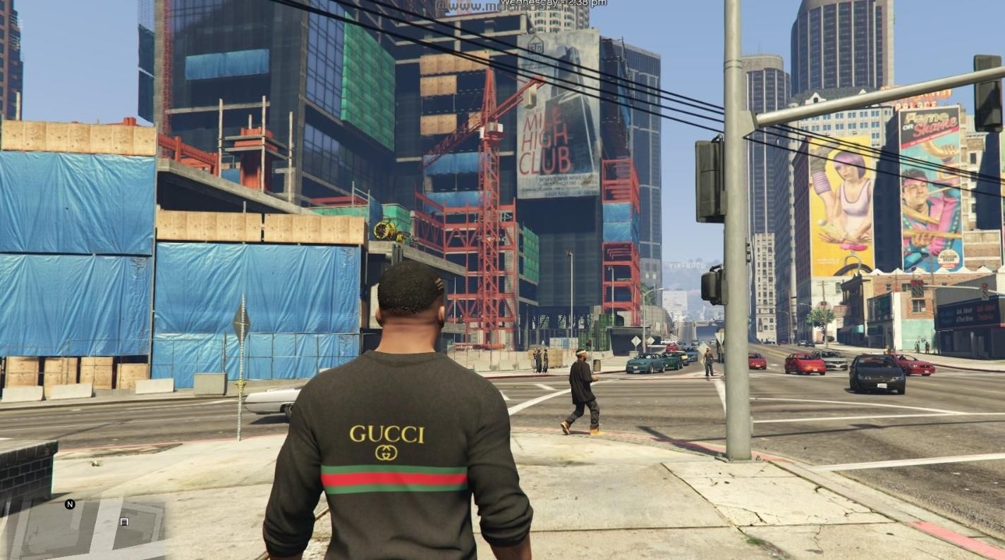侠盗猎车手5「GTA5」Mod: Louis Vuitton - Gucci - T shirt