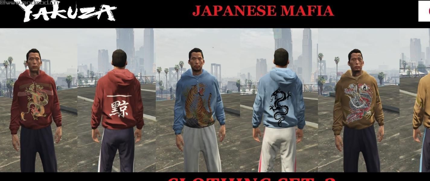 侠盗猎车手5「GTA5」Mod: 日本帮派成员Ped