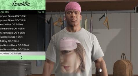 侠盗猎车手5「GTA5」Mod: 2个审美女孩纹理T恤