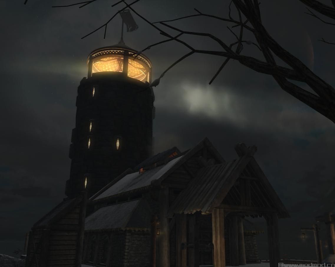 上古卷轴5：重置版MOD 幻影岩石 - 与伴侣小捆的Solstheim灯塔家