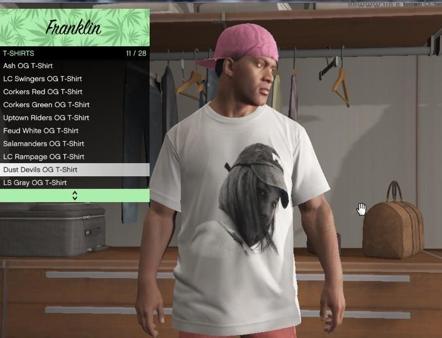 侠盗猎车手5「GTA5」Mod: 2个审美女孩纹理T恤