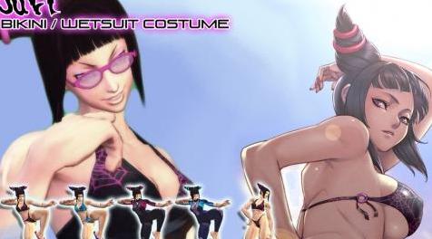 终极街霸4MOD  Juri: Bikini/Wetsuit costume v1.5