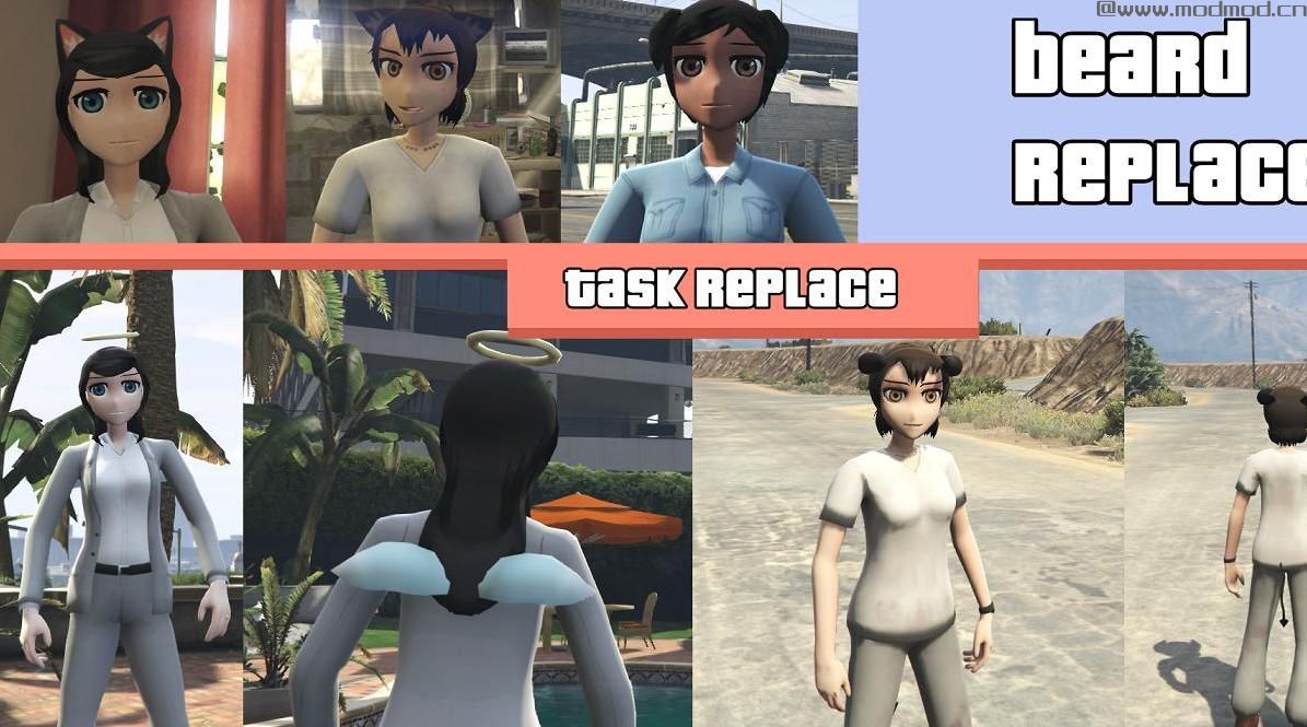 侠盗猎车手5「GTA5」Mod: moedesu包装【日本式性感皮肤】