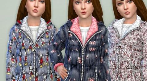 模拟人生4MOD Winter Jacket for Girls 童装