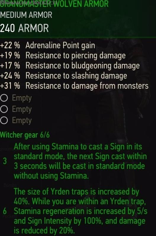 巫师3：狂猎MOD 师匠狼套的套装属性更换