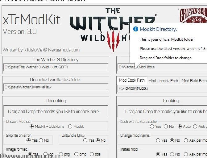巫师3：狂猎MOD xTcModKit - 5.0-BETA-1.1 - Uncook Build Cook and Merge
