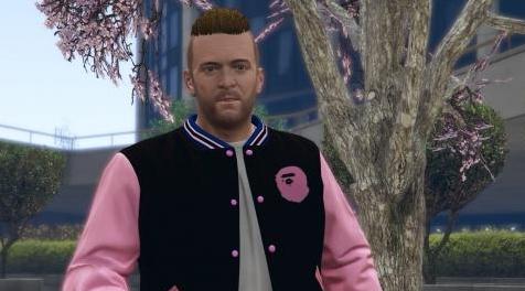 侠盗猎车手5「GTA5」Mod: 粉色Bape飞行员夹克