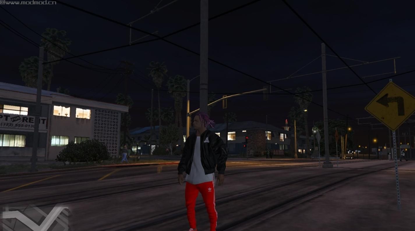 侠盗猎车手5「GTA5」Mod: 红色adidas裤子