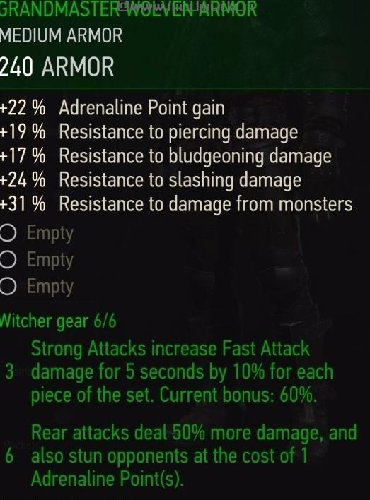 巫师3：狂猎MOD 师匠狼套的套装属性更换