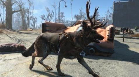 辐射4MOD Rudogf the Dogmeat Reindeer outfit 狗服装