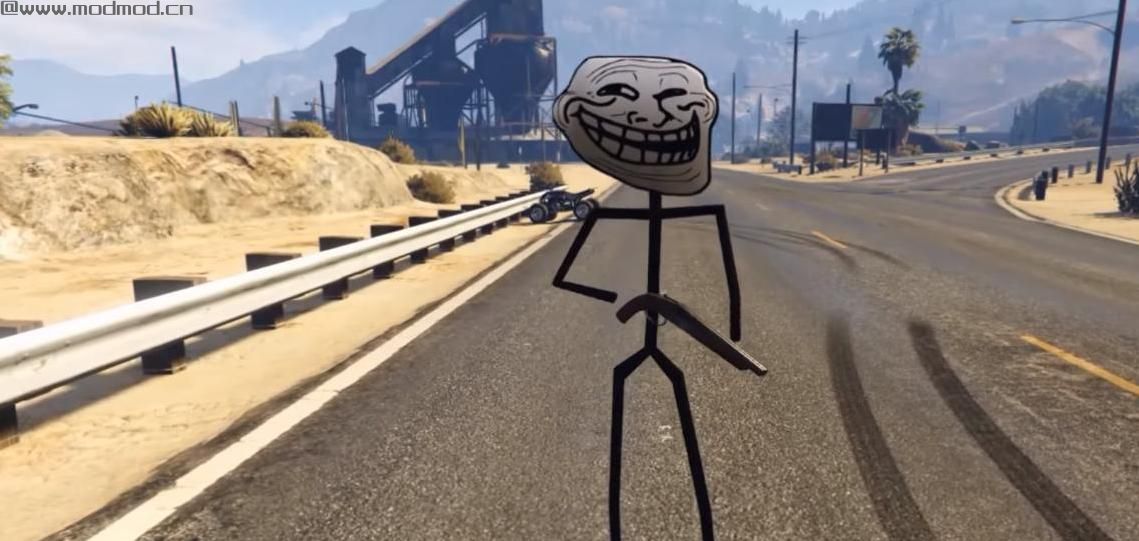 侠盗猎车手5「GTA5」Mod: 巨魔的脸