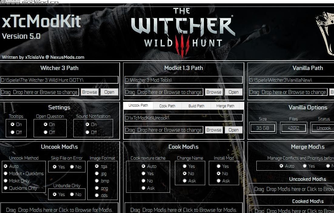 xTcModKit - 5.0-BETA-1.1 - Uncook Build Cook and Merge