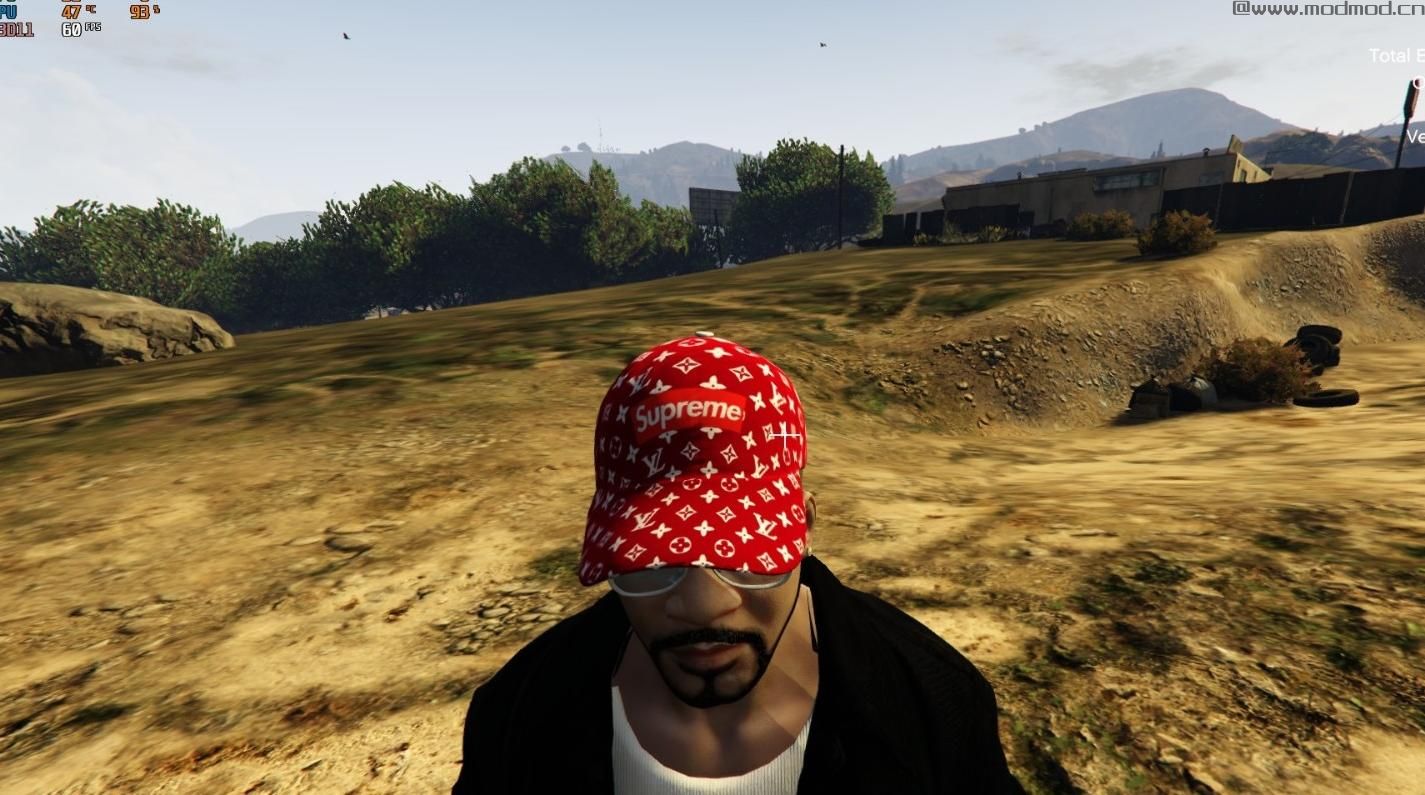 侠盗猎车手5「GTA5」Mod: supreme x lv strapback
