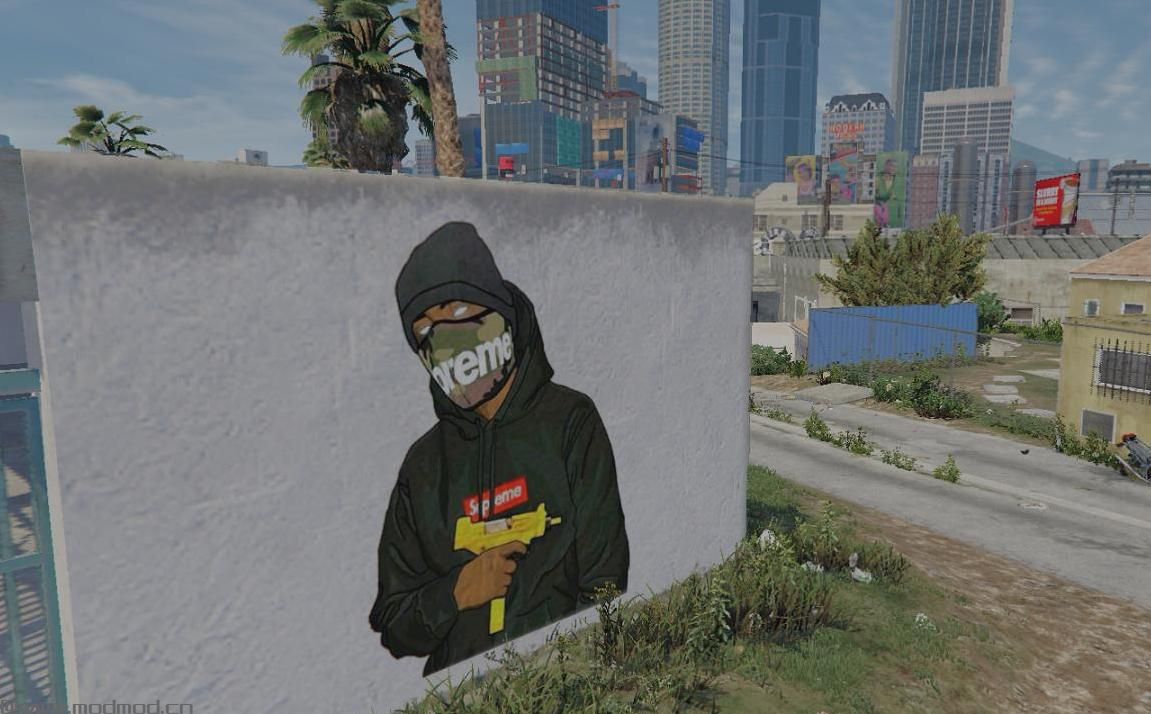侠盗猎车手5「GTA5」Mod: Supreme 4K Graffiti
