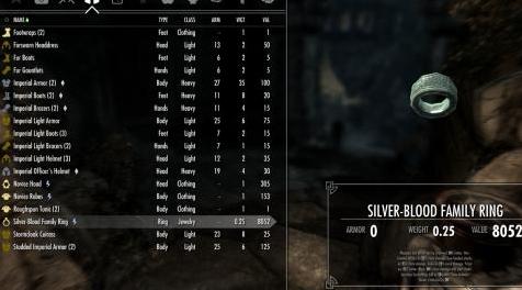 上古卷轴5：重置版MOD 更好的银血系列戒指