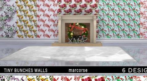 模拟人生4MOD Tiny Bunches Walls_marcorse 墙纸