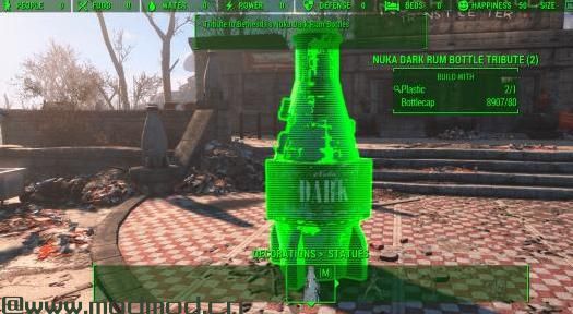 辐射4MOD Nuka Dark Rum Tribute 建造雕像