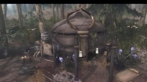 上古卷轴5：天际MOD ▲ 一个小巧精致的玩家住宅：亡灵法师棚屋-Necromancer Hut ▼