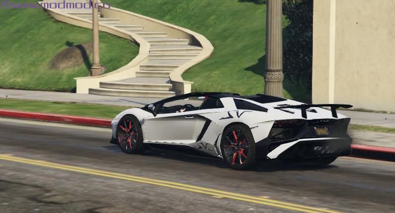 侠盗猎车手5「GTA5」Mod: Lamborghini Aventador LP750-4 Superveloce ’SV’ big logo