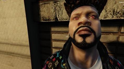 侠盗猎车手5「GTA5」Mod: Top gold teeth and red eyes for franklin and trevor