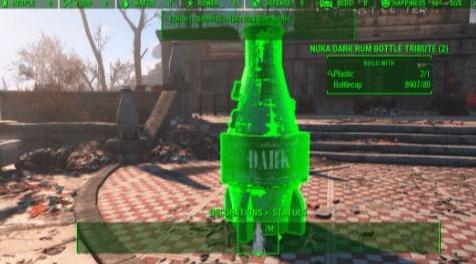 辐射4MOD Nuka Dark Rum Tribute 建造雕像