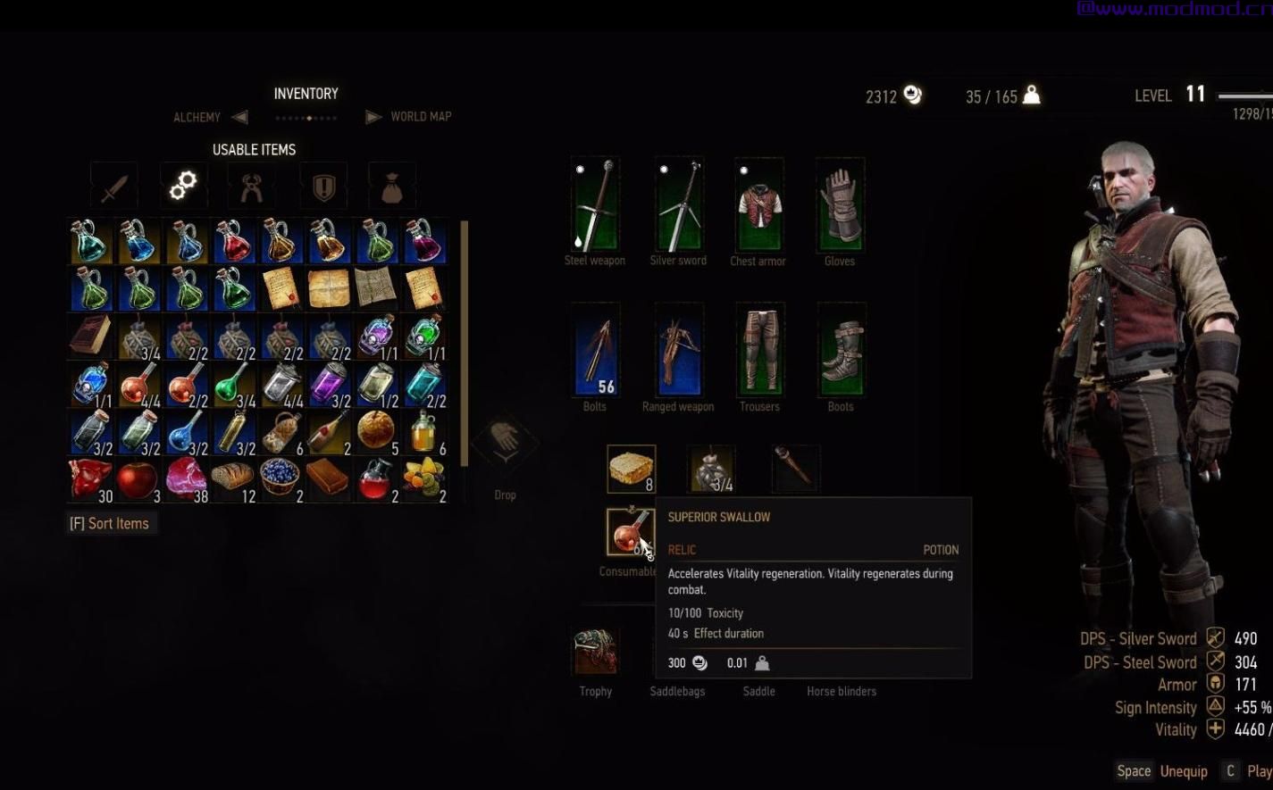 巫师3：狂猎MOD 重新平衡的药剂和炸弹