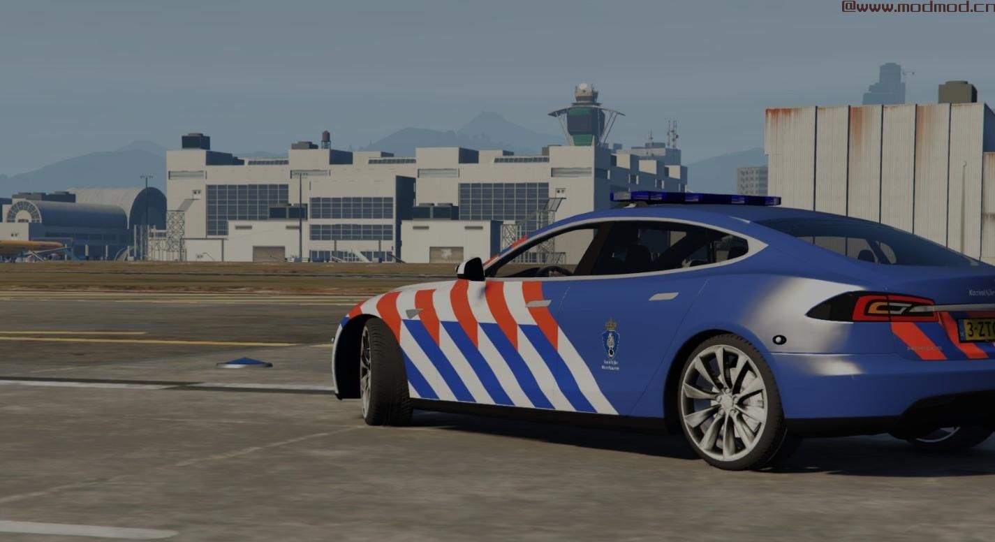 侠盗猎车手5「GTA5」Mod: 特斯拉Model S KMAR  - 荷兰皇家Marechaussee