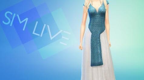 模拟人生4MOD Pleated Dress Daenerys 连衣裙