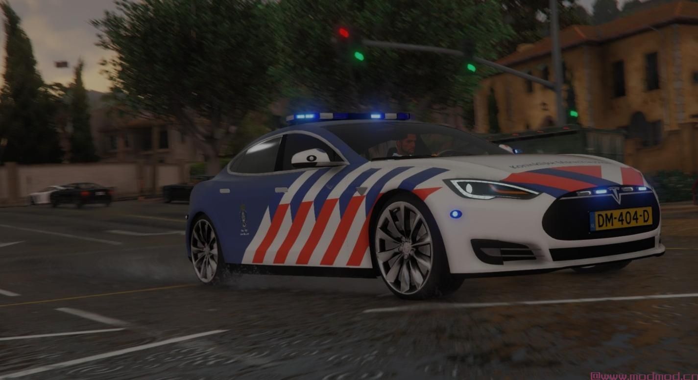 侠盗猎车手5「GTA5」Mod: 特斯拉Model S KMAR  - 荷兰皇家Marechaussee