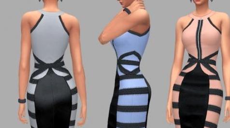 模拟人生4MOD Dress - C201901_3 连衣裙