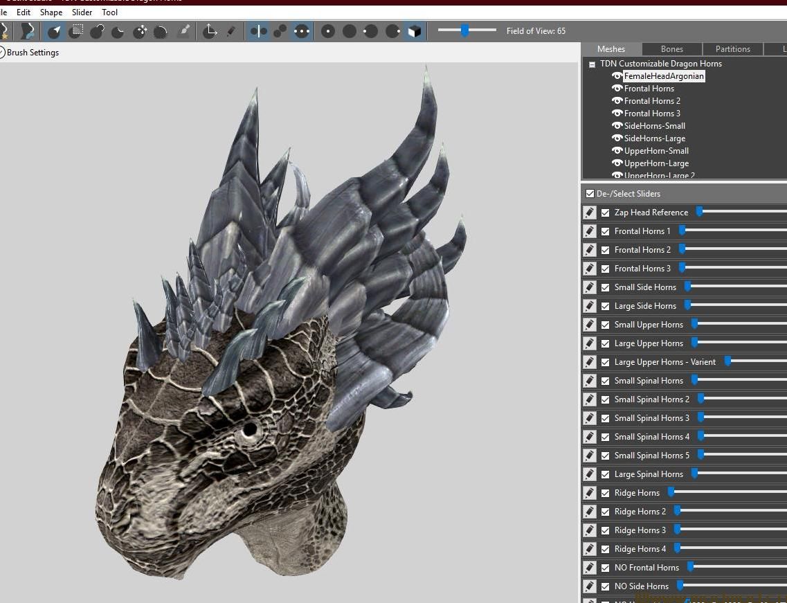Repositional TDN Equipable Horns SE BodySlide（WIP）